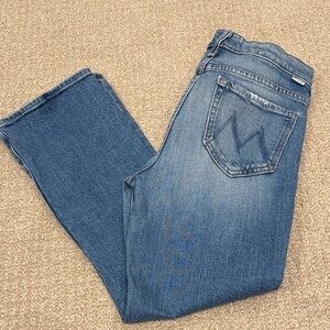MOTHER The Outsider Ankle Blue Jeans